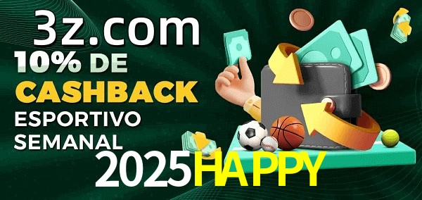 10% de bônus de cashback na 2025HAPPY